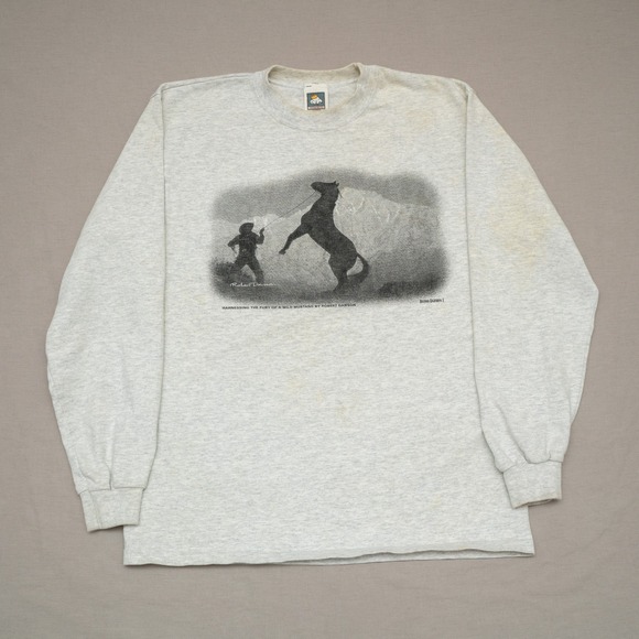 Other - Vintage 2000 Arizona Highways‎ Sweatshirt Wild Mustang Robert Dawson Art Shirt M